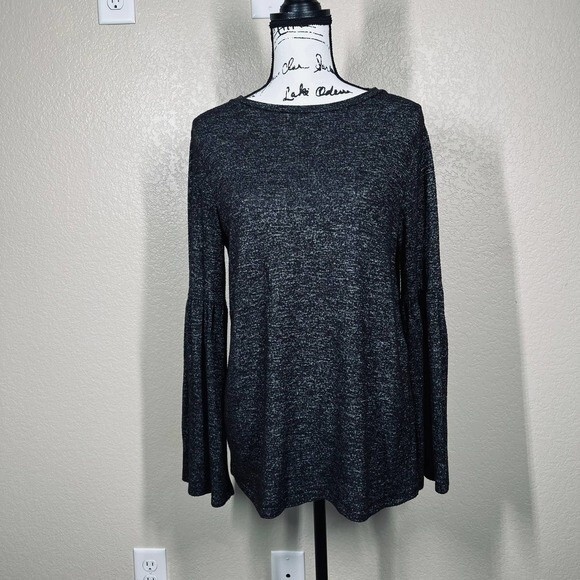 Workshop Republic Clothing women top Dark Gray long sleeve relax fit size S - Picture 5 of 9